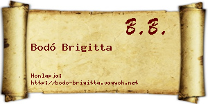 Bodó Brigitta névjegykártya