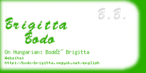 brigitta bodo business card