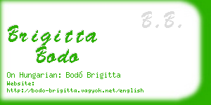 brigitta bodo business card